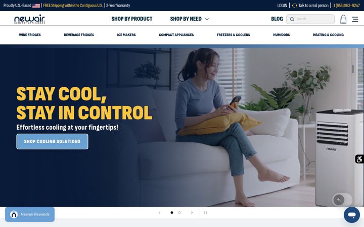 Screenshot of newair.com