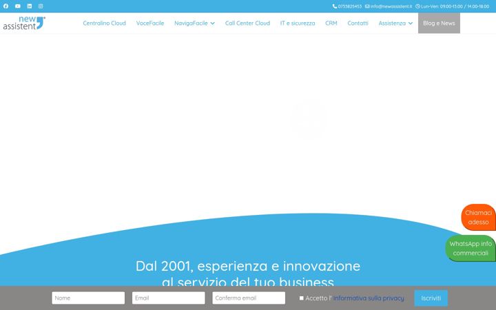 Captură de ecran a newassistent.it