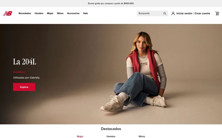 Screenshot of newbalance.com.co