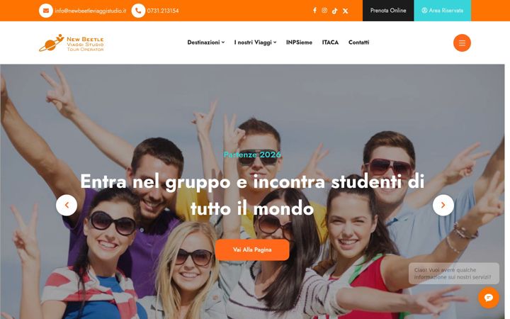 Screenshot of newbeetleviaggistudio.it