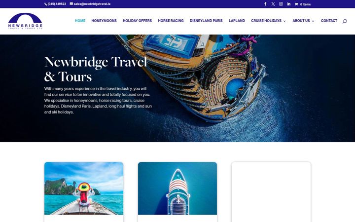 Screenshot of newbridgetravel.ie