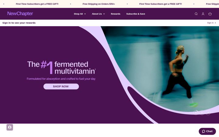Skærmbillede af newchapter.com