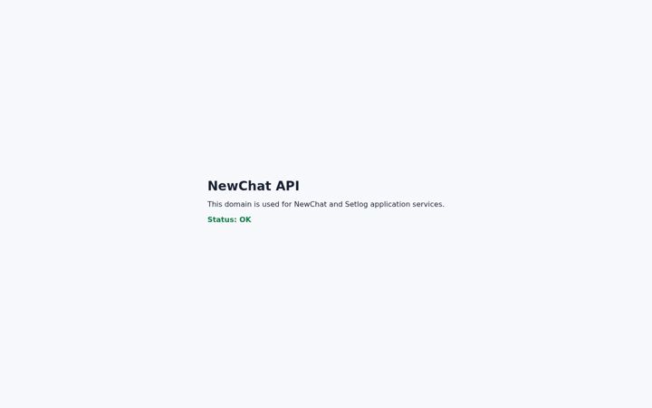 Screenshot of newchatapi.com