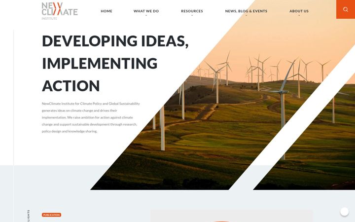 Screenshot of newclimate.org