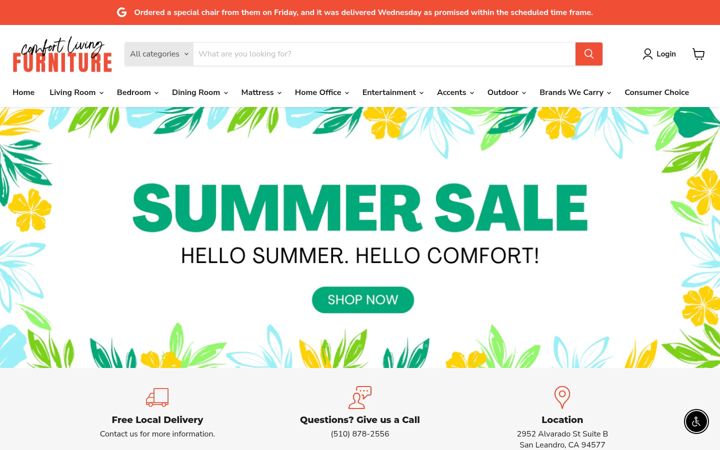 Screenshot of newcomfortlivingcalifornia.com