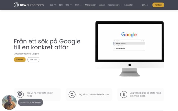 Screenshot of newcustomers.se