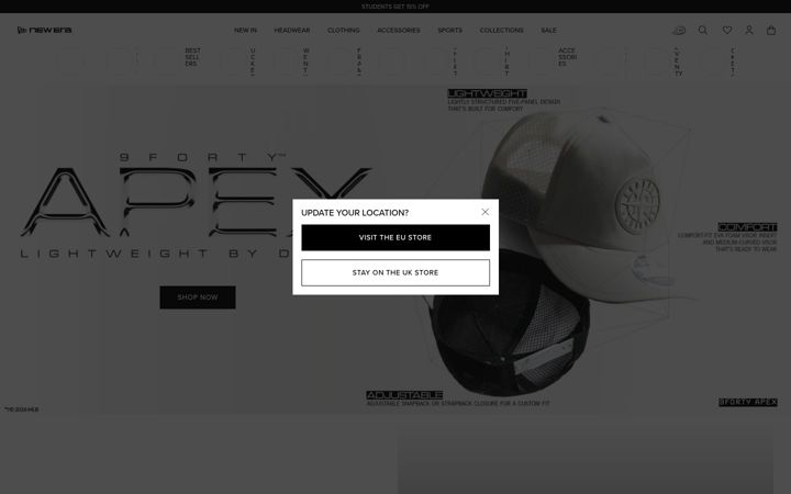 Screenshot of neweracap.co.uk