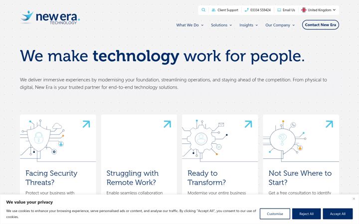 Screenshot of neweratech.com