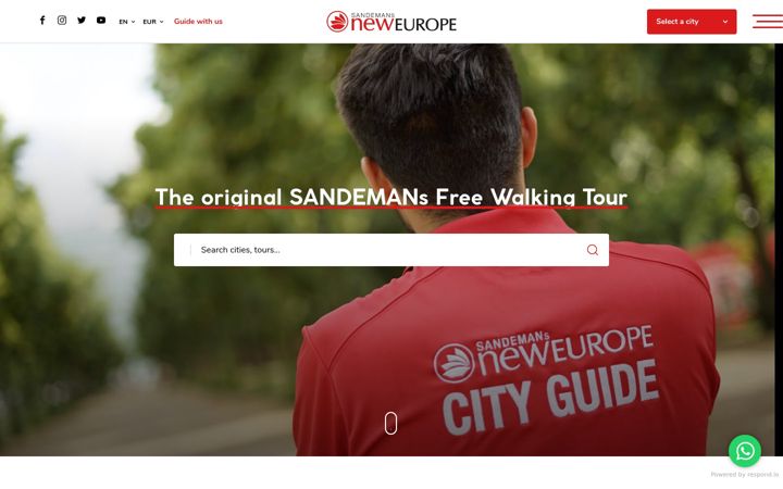 Snímek obrazovky neweuropetours.eu