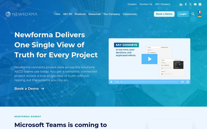 Screenshot of newforma.com