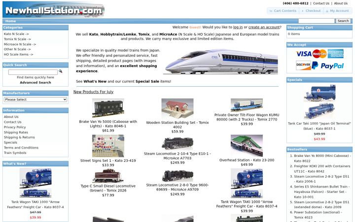Screenshot of newhallstation.com