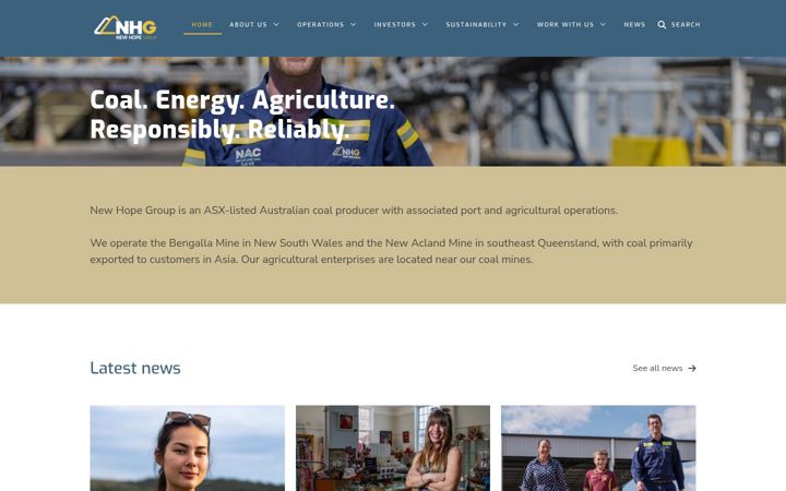 Screenshot of newhopegroup.com.au