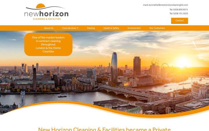 Screenshot of newhorizoncleaningltd.com