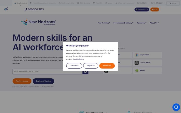 Screenshot of newhorizons.com