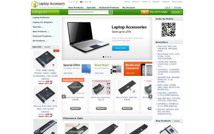 Screenshot of newlaptopaccessory.com