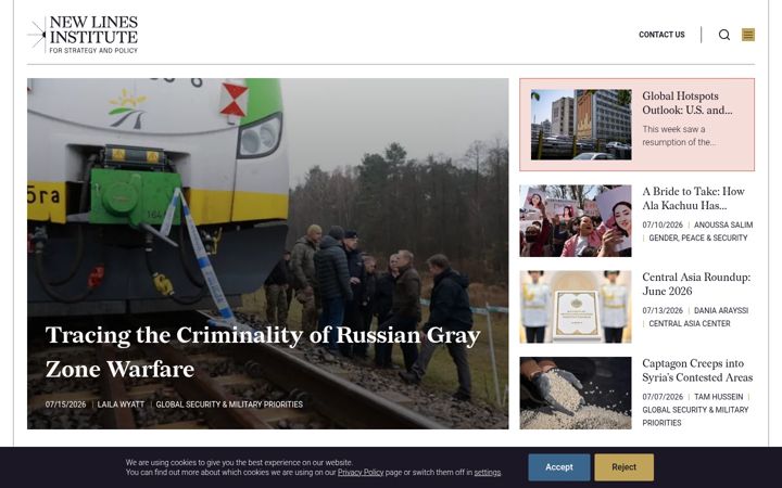 Screenshot of newlinesinstitute.org