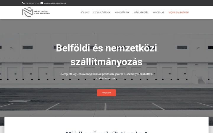 Skærmbillede af newlogicconsulting.hu