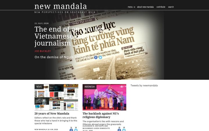Screenshot of newmandala.org
