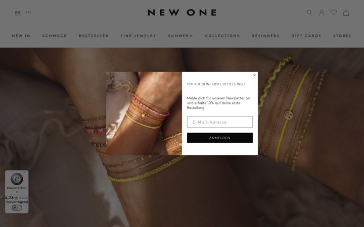 Capture d'écran de newone-shop.com