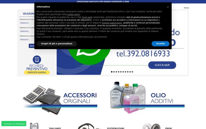 Skjámynd af newpartsricambi.com