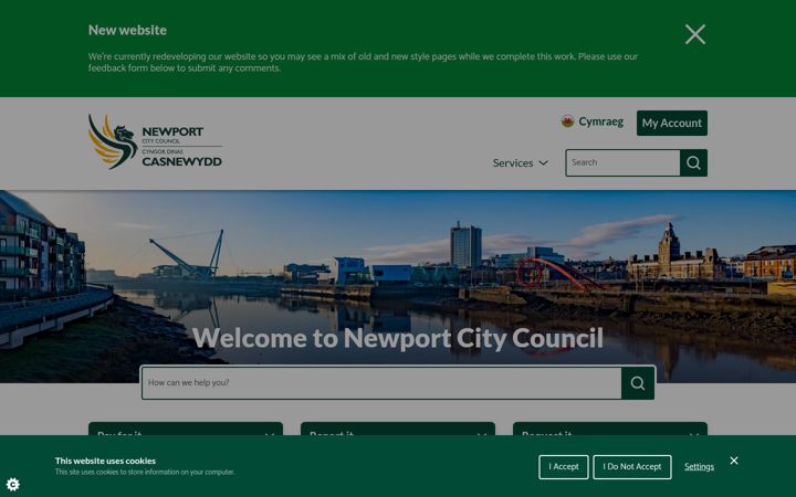 Screenshot of newport.gov.uk