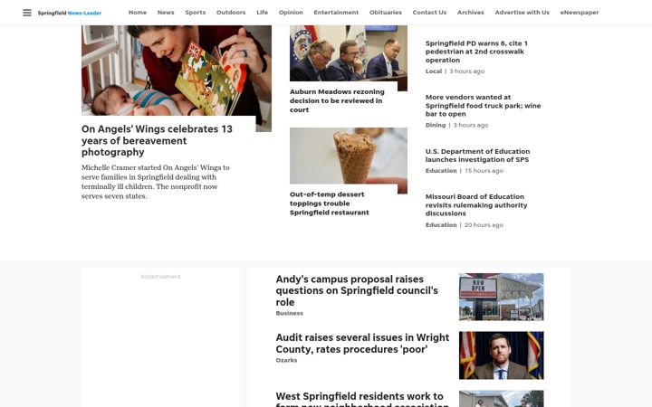 Posnetek zaslona news-leader.com