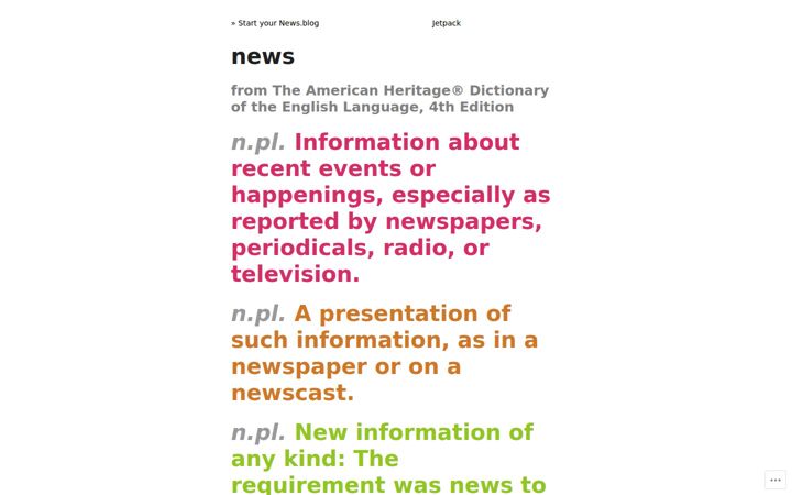 Screenshot von news.blog