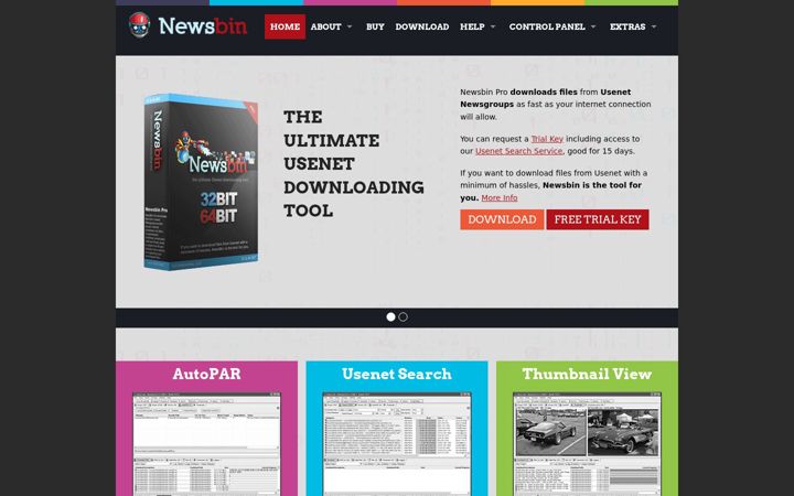 Screenshot of newsbin.com