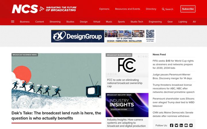 Screenshot of newscaststudio.com