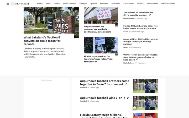 Screenshot of newschief.com