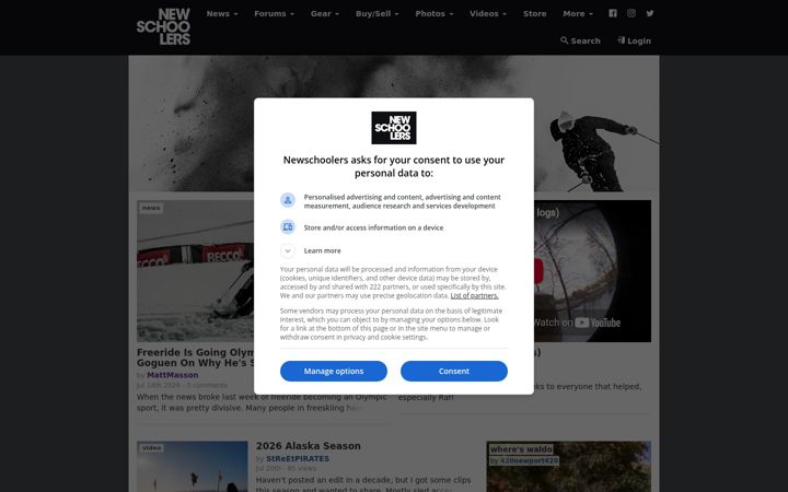 Screenshot van newschoolers.com