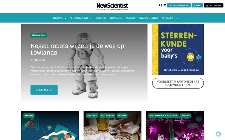 Screenshot of newscientist.nl