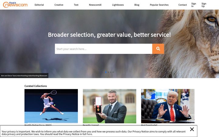 Screenshot of newscom.com