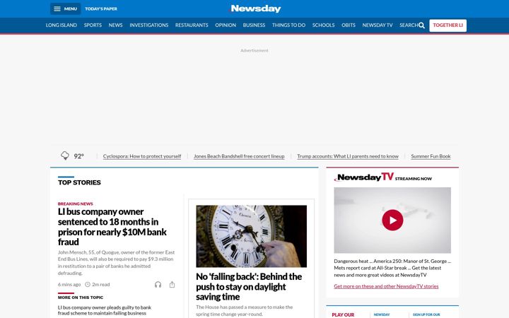 Skjermbilde av newsday.com