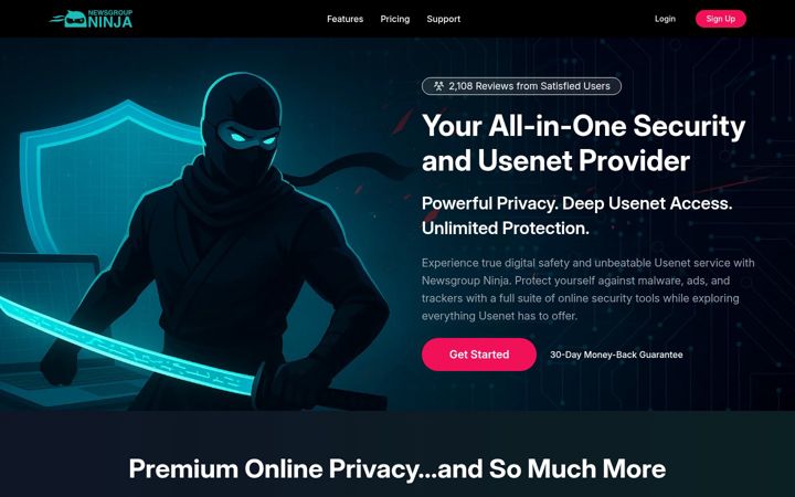 Screenshot of newsgroup.ninja