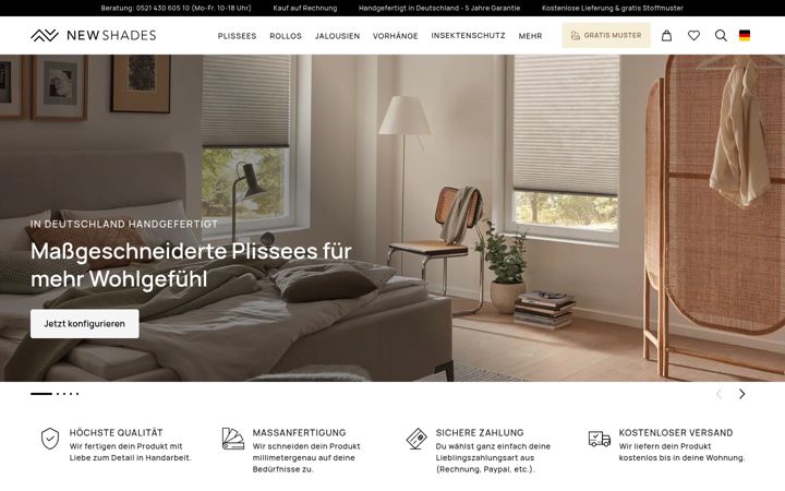 Screenshot of newshades.de