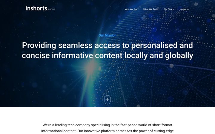Screenshot of newsinshorts.com