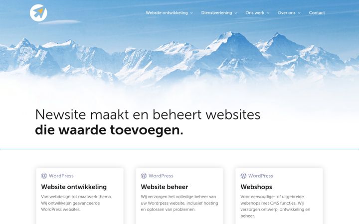 Snímek obrazovky newsite.nl