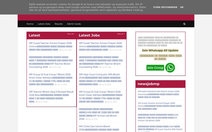 Screenshot of newsjobmp.com