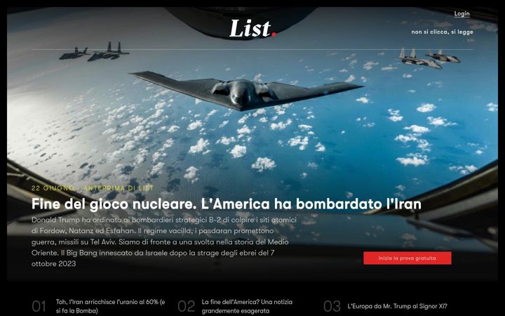 Screenshot of newslist.it
