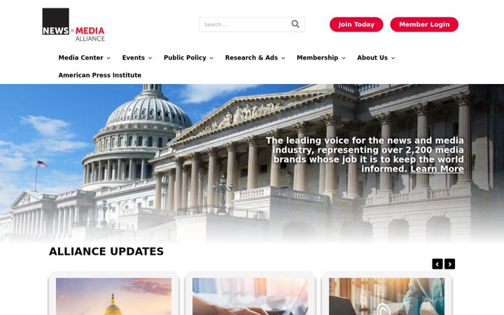 Screenshot of newsmediaalliance.org