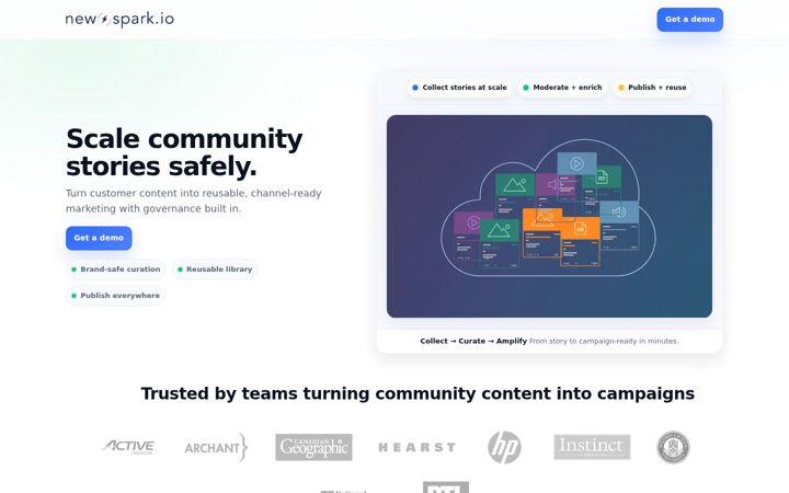 Screenshot of newspark.ca