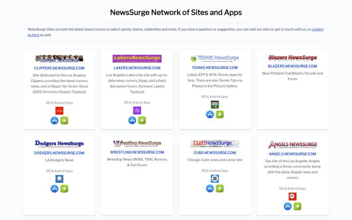 Screenshot of newssurge.com