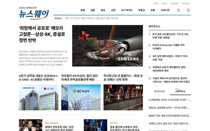 Screenshot of newsway.co.kr
