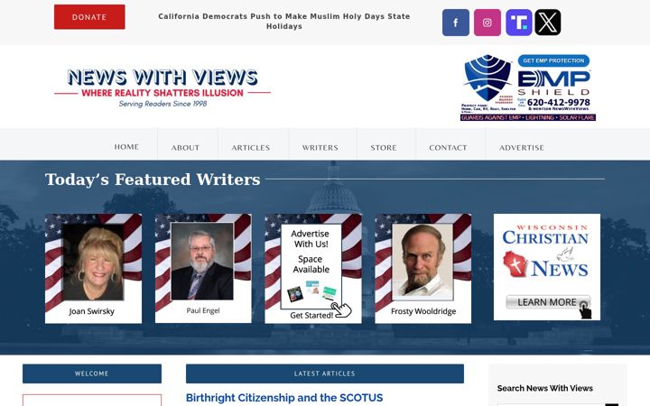 Screenshot of newswithviews.com