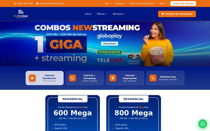 Screenshot of newtecnologia.net.br