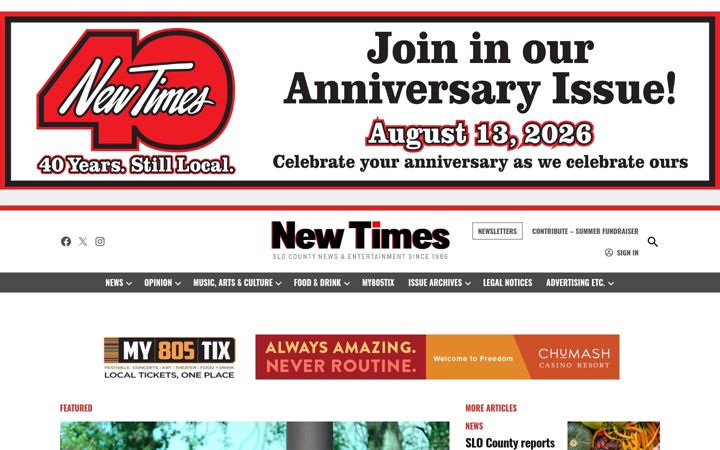 Screenshot of newtimesslo.com