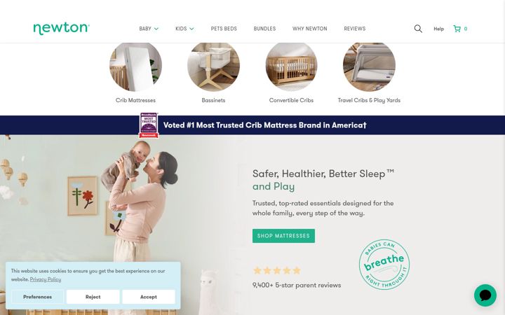 Screenshot of newtonbaby.com