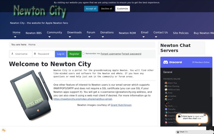 Screenshot of newtoncity.org