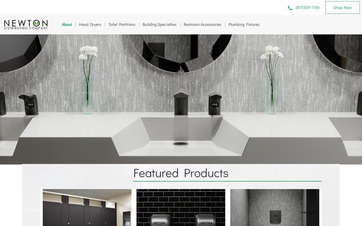 Screenshot of newtondistributing.com